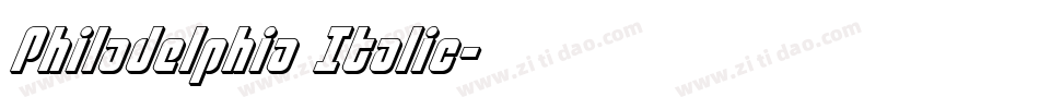 Philadelphia Italic字体转换